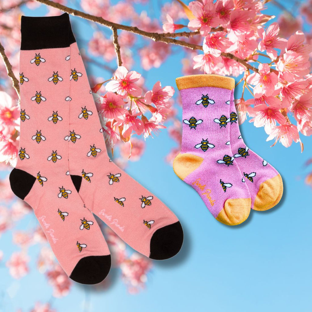 Swole Panda Bumblebee Matching Bamboo Socks | Eco-Friendly Unisex Socks