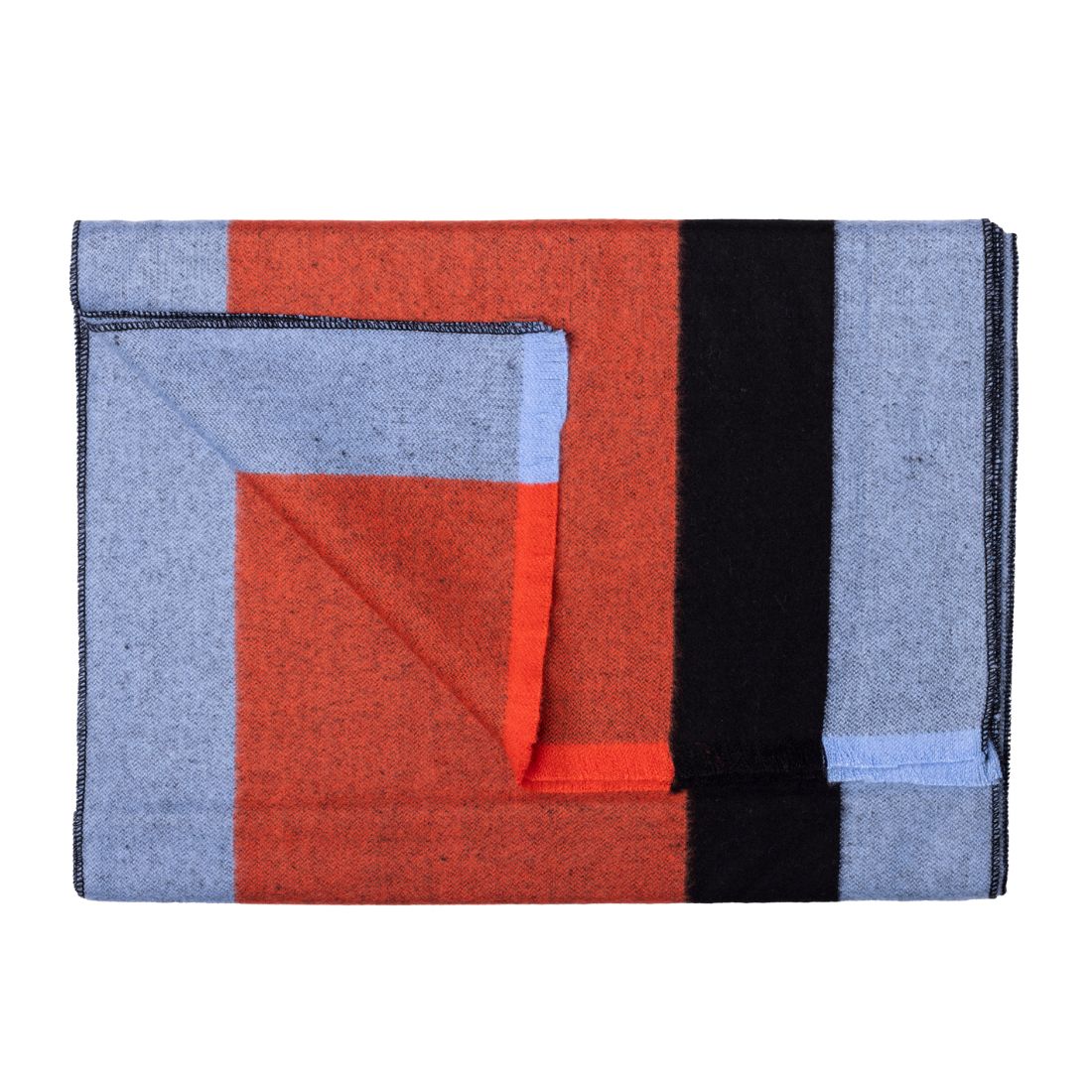 Swole Panda Orange & Blue Stripe Bamboo Scarf – Sustainable Wrap