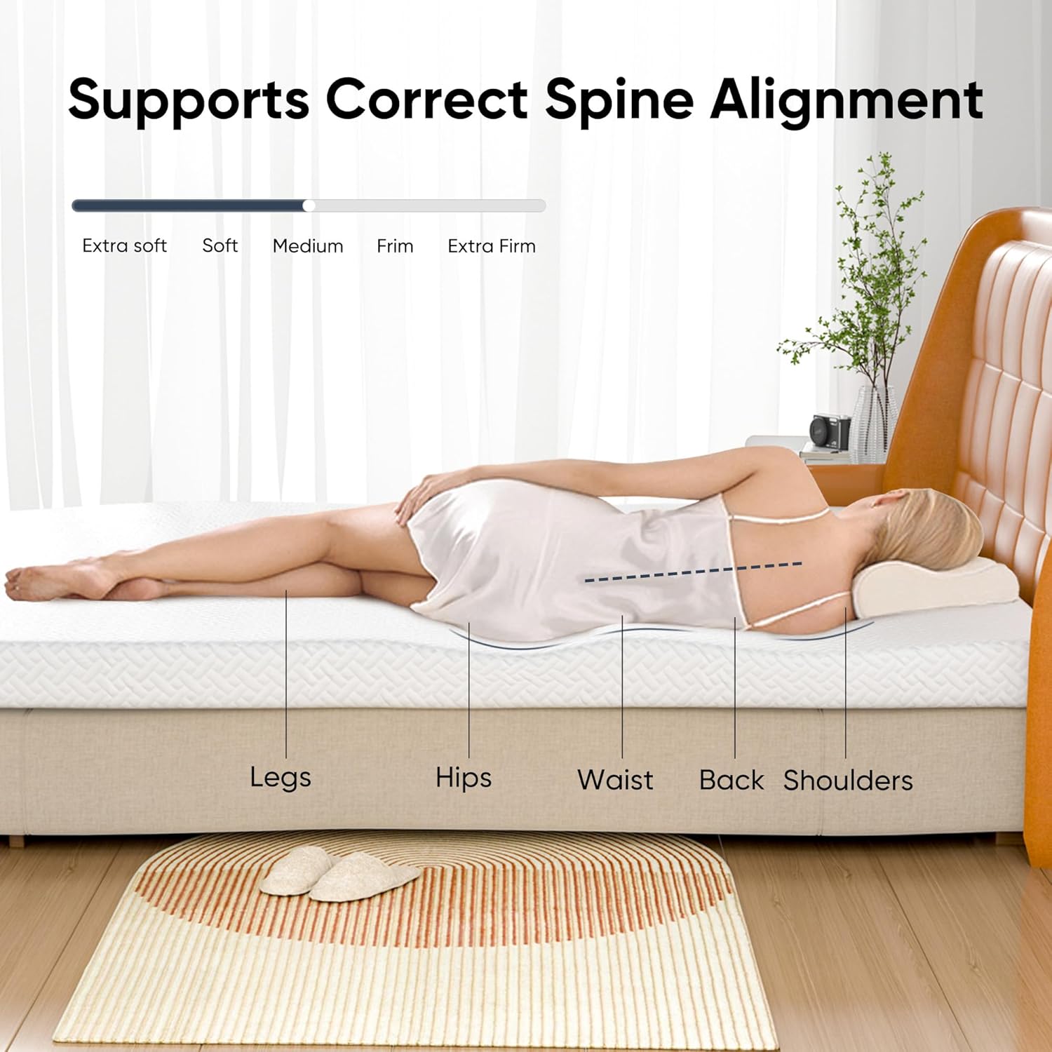 Hawthyhome 3 Inch Double Memory Foam Mattress Topper | Cooling Gel