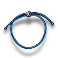 Swole Panda Sky Blue Zigzag Recycled Rope Bracelet | Unisex & Adjustable