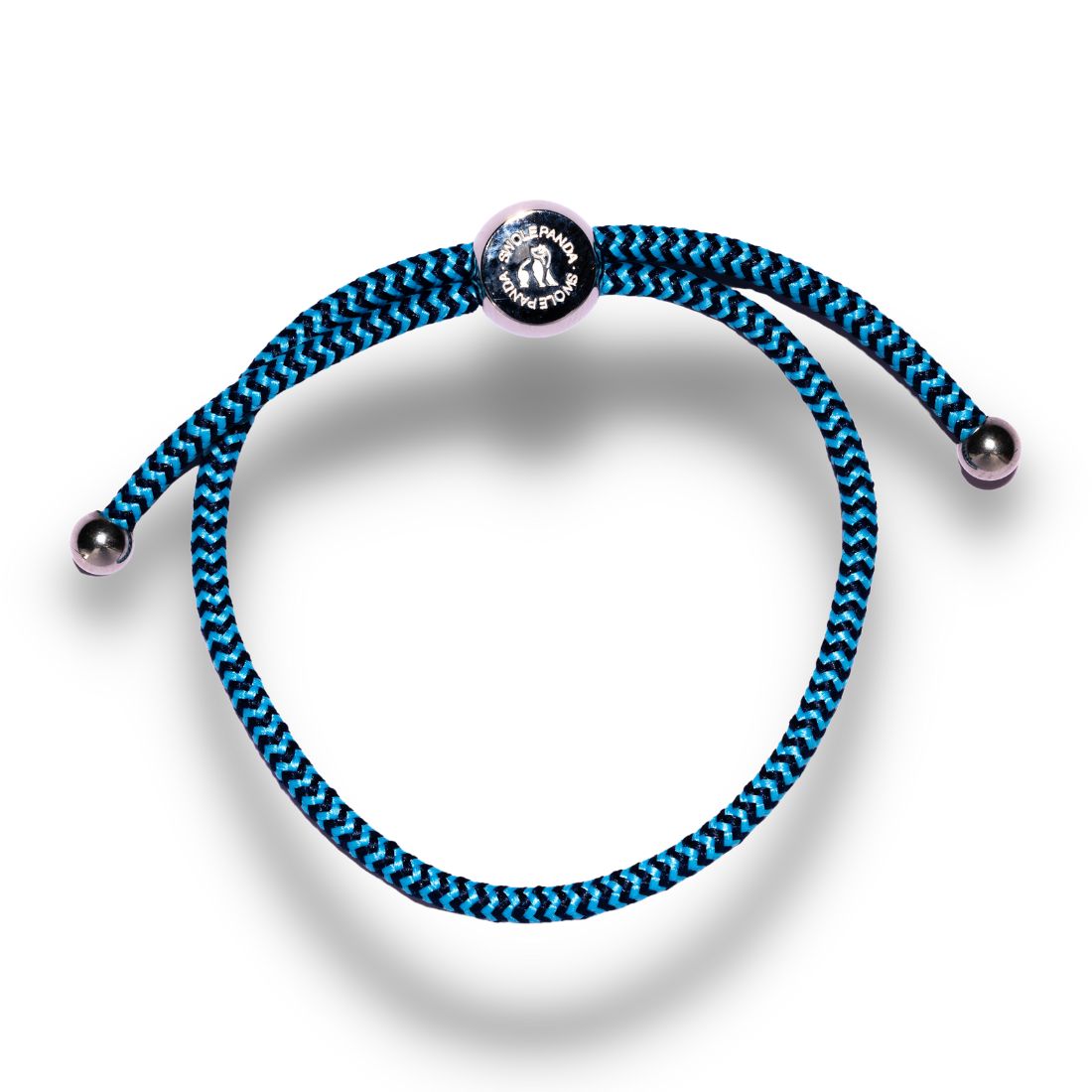 Swole Panda Sky Blue Zigzag Recycled Rope Bracelet | Unisex & Adjustable