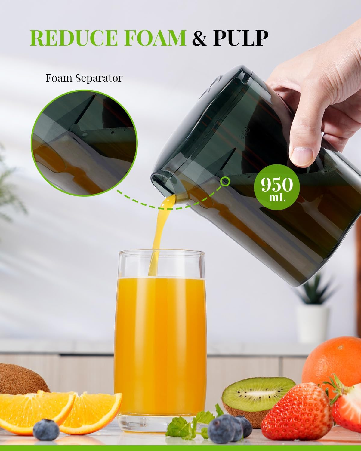 SHARDOR 800W Centrifugal Juicer Machine | 3-Speed Stainless Steel Extractor