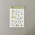 Mini Kitty Summer Sticker Sheet for Planners by LuLuFun Studio