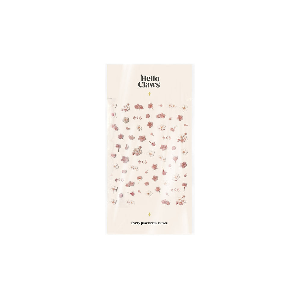 LuLuFun Studio Pink Cherry Blossom Nail Art Stickers - Floral Decals