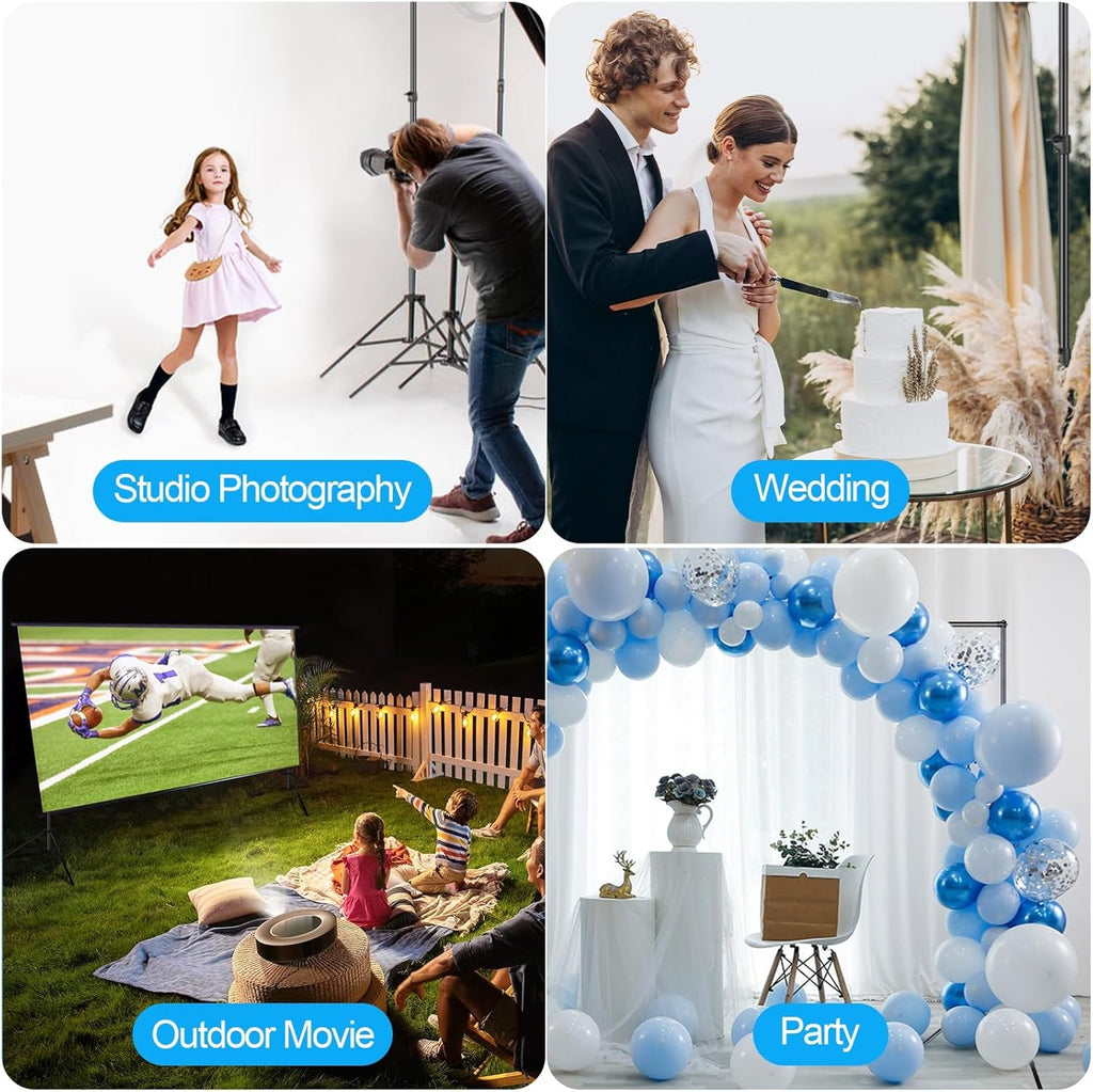 EMART Heavy Duty Backdrop Stand - 3x3m Adjustable Photography Frame Kit