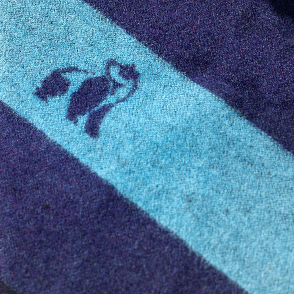 Swole Panda Sky Blue Stripe Bamboo Scarf – Breathable & Sustainable