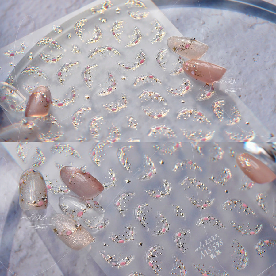 LuLuFun Studio Little Star Jelly Nail Deco Stickers - DIY Nail Art Decals