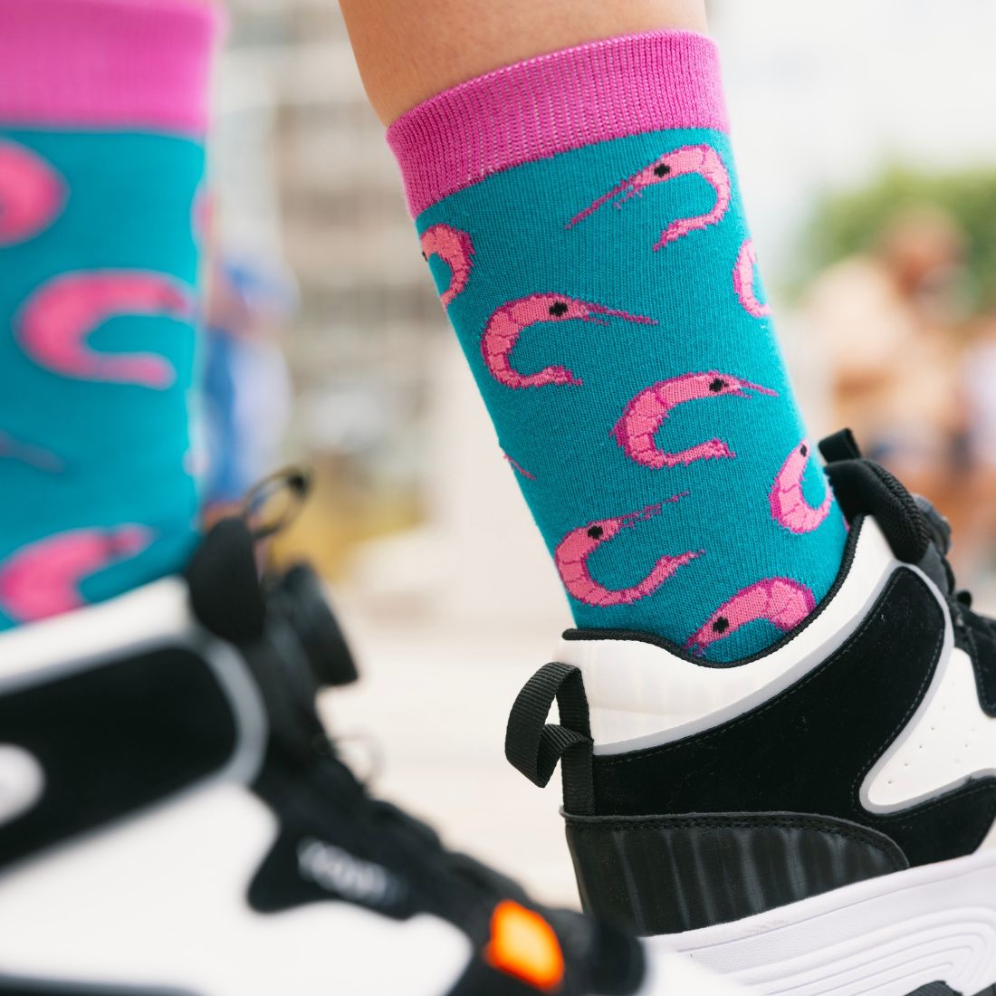 Swole Panda Shrimp Bamboo Socks – Sustainable Novelty Print Footwear