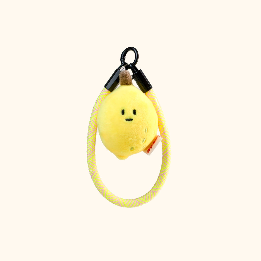 Lemon Plush Bag Charm - LuLuFun Studio Soft Yellow Fruit Keychain