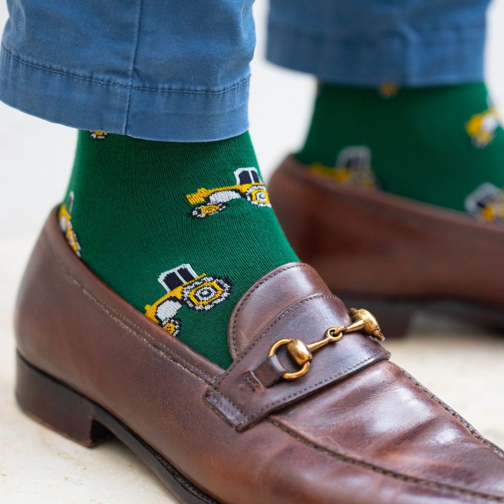 Swole Panda Tractor Bamboo Socks – Sustainable Novelty Farm Print
