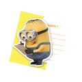 Minions Kids Party Invitations by PoundFun – 6 Pack Birthday Stationery