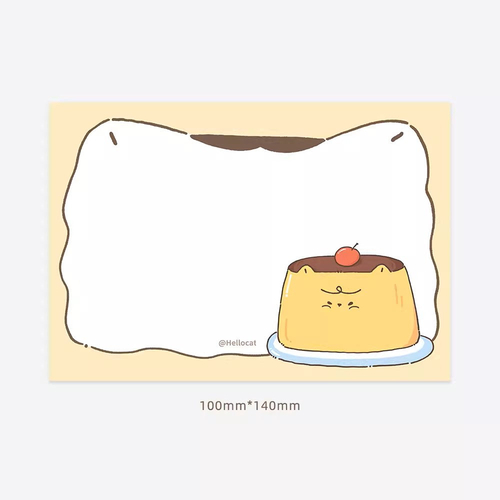 LuLuFun Studio Kitty Bakery Memo Pad – Kawaii Cat Note Pad, 50 Sheets
