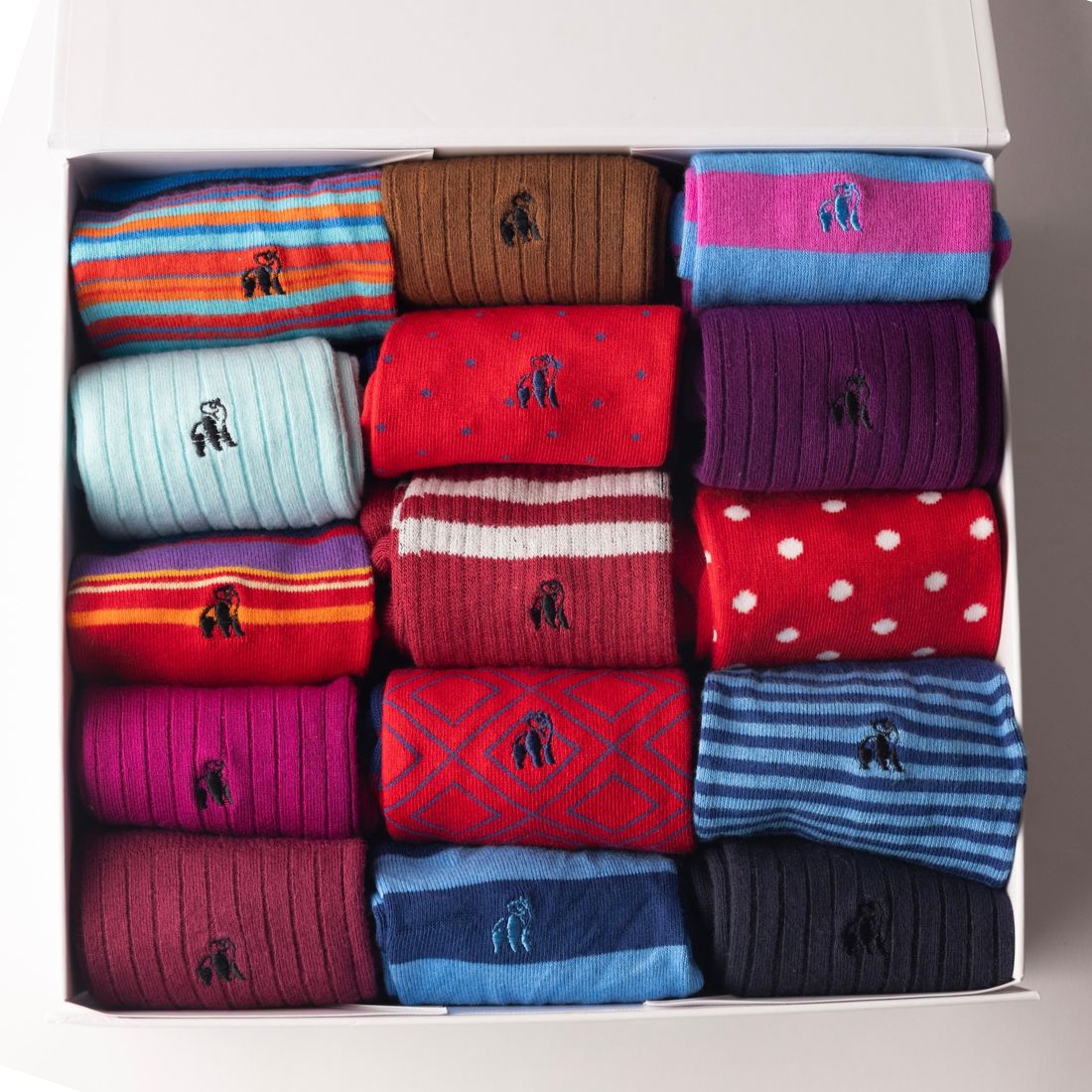 Swole Panda Bamboo Socks Gift Box – 15 Pair Luxury Breathable Set