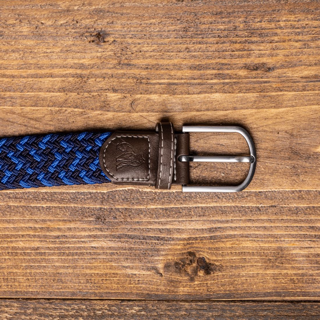 Swole Panda Navy Blue Zigzag Woven Belt – Recycled Elasticated Unisex