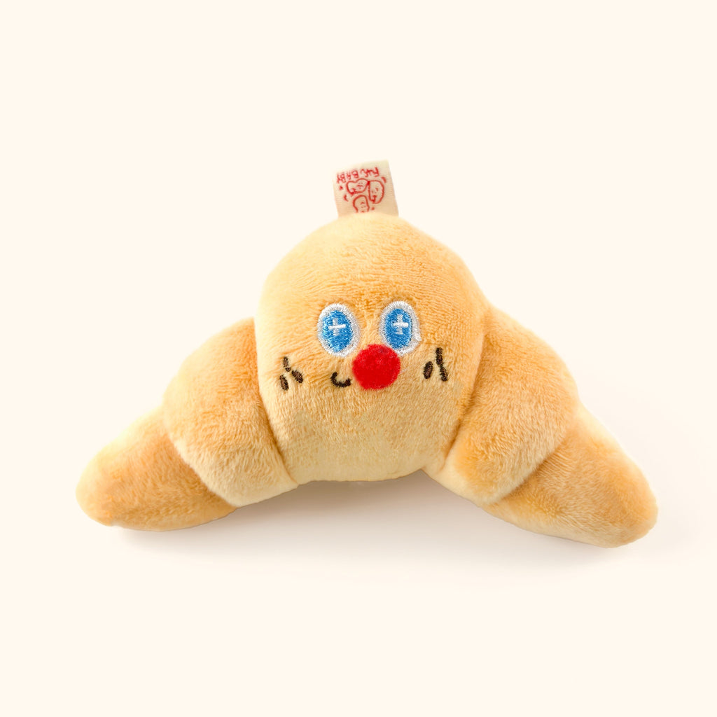 LuLuFun Studio Croissant Plush Keychain – Kawaii Bag Charm & Toy Clip