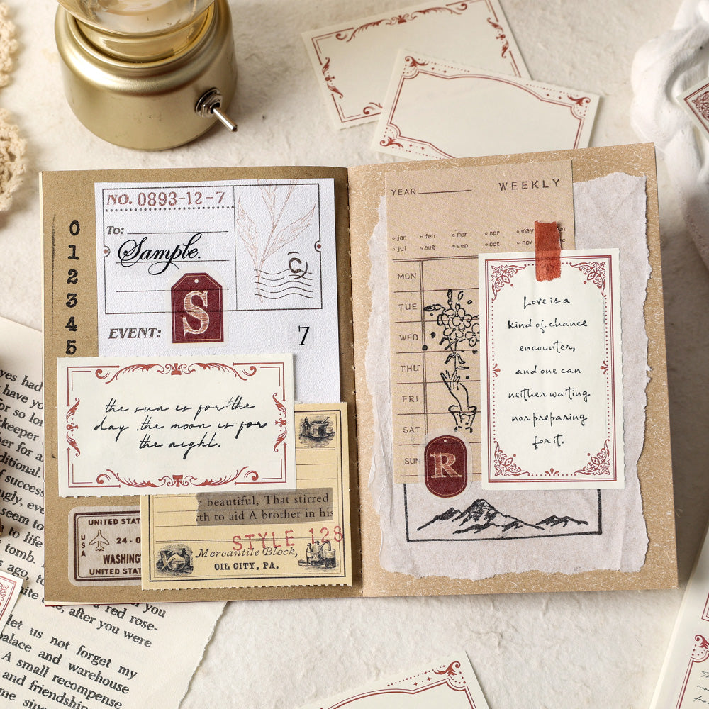 LuLuFun Studio Vintage Style Notepad – 50 Sheets Retro Journaling Paper