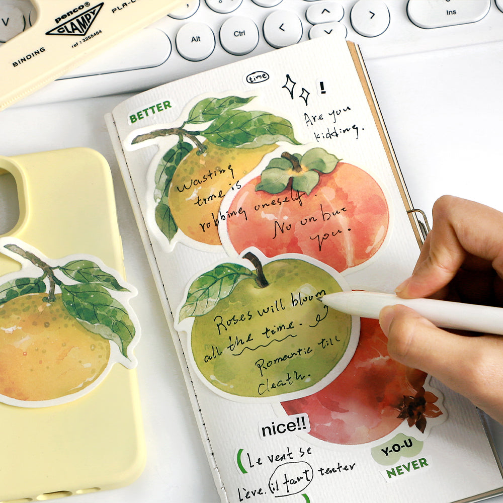 Fruit Shop Sticky Notes by LuLuFun Studio – Cute 30 Sheet Paper Pad