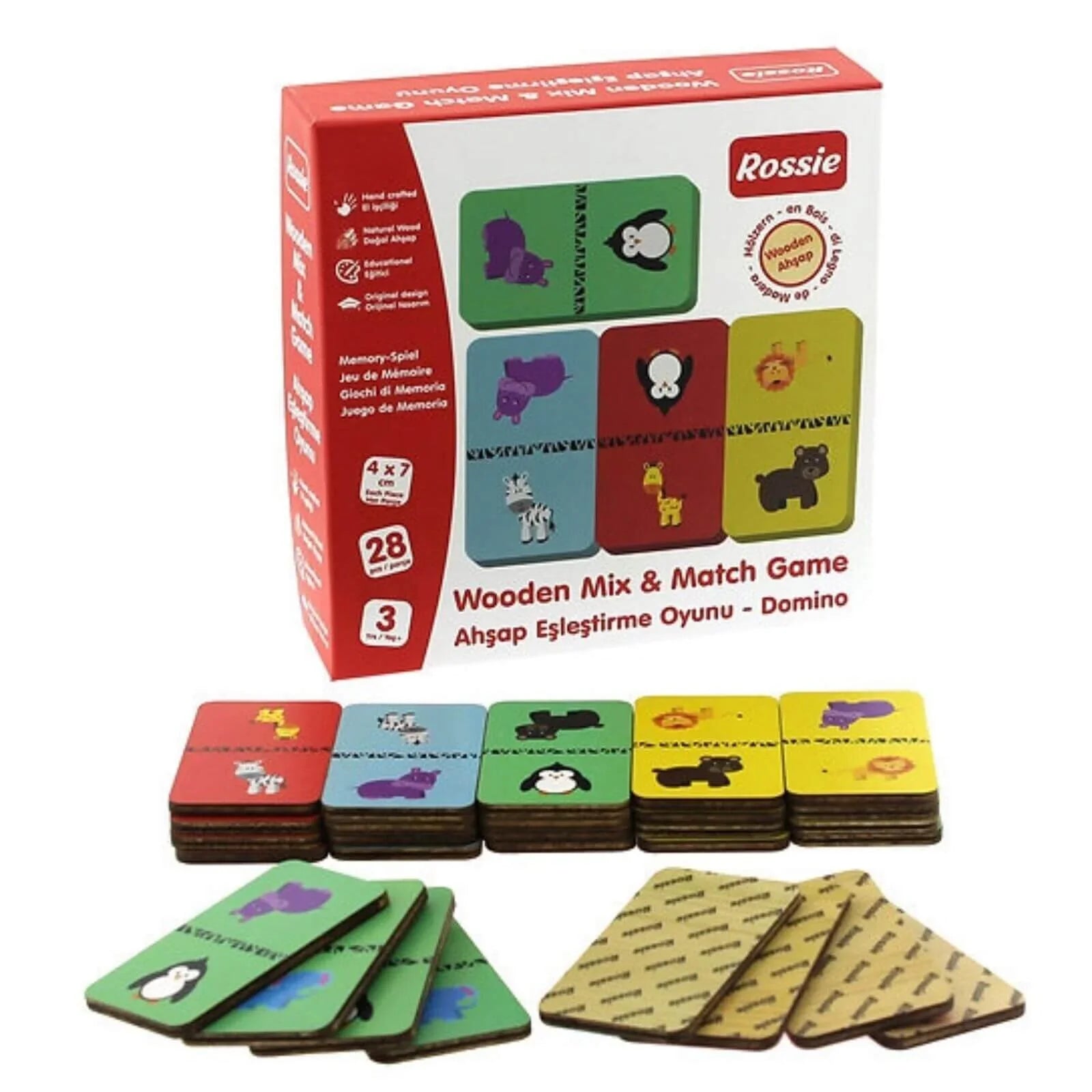 Rossie Wood Matching Game-Domino