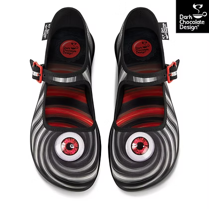Hot Chocolate Design Abyss Mary Jane Flats – Hypnotic Eye Shoes