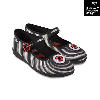 Hot Chocolate Design Abyss Mary Jane Flats – Hypnotic Eye Shoes