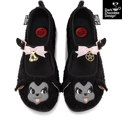 Chocolaticas I Am The Black Sheep Gothic Plush Mary Jane Flats