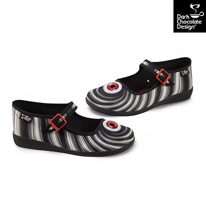 Hot Chocolate Design Abyss Mary Jane Flats – Hypnotic Eye Shoes