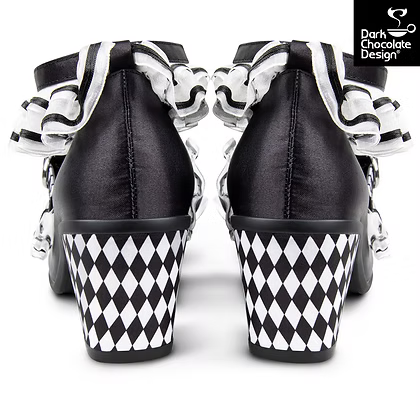 Chocolaticas Arlequin Mid Heels – Gothic Harlequin Mary Janes