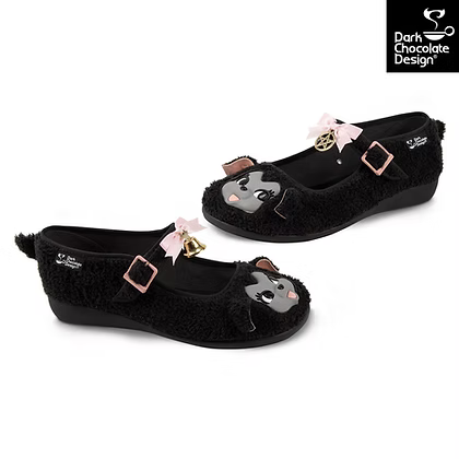 Chocolaticas I Am The Black Sheep Gothic Plush Mary Jane Flats