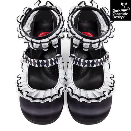 Chocolaticas Arlequin Mid Heels – Gothic Harlequin Mary Janes