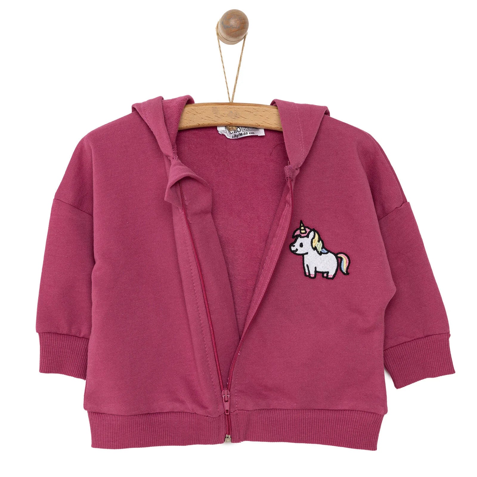 HelloBaby Newborn Girl Cardigan - Damson
