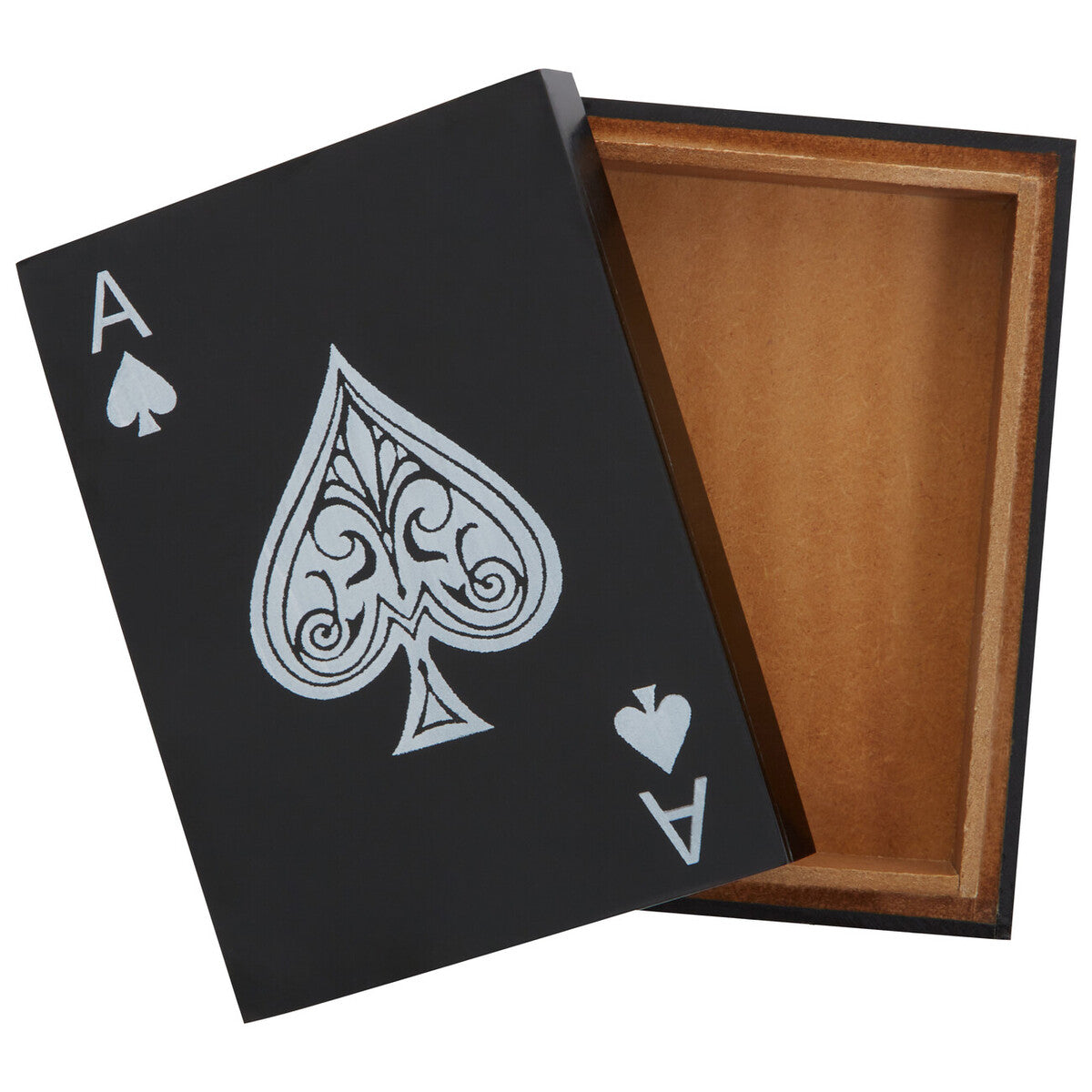 Orsina Churchill Games Black and White Card Box with Playing Cards