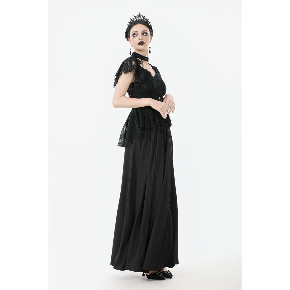 Dark in Love Ophelia Black Lace Corset Top – Victorian Goth Style