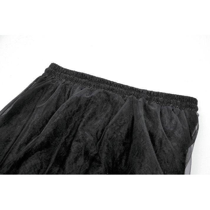 Dark In Love Seraphina Gothic Tulle Maxi Skirt – Black Lace Victorian