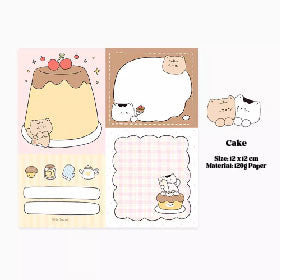 Kitty Patchwork Memo Note Pad | LuLuFun Studio Kawaii 50-Sheet Notepad