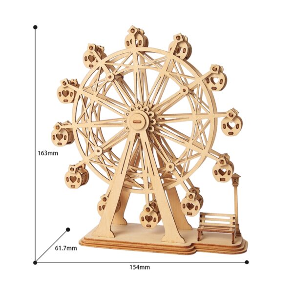 Snaps Ferris Wheel 3D Wooden Puzzle – DIY Model Kit for Kids & Adults