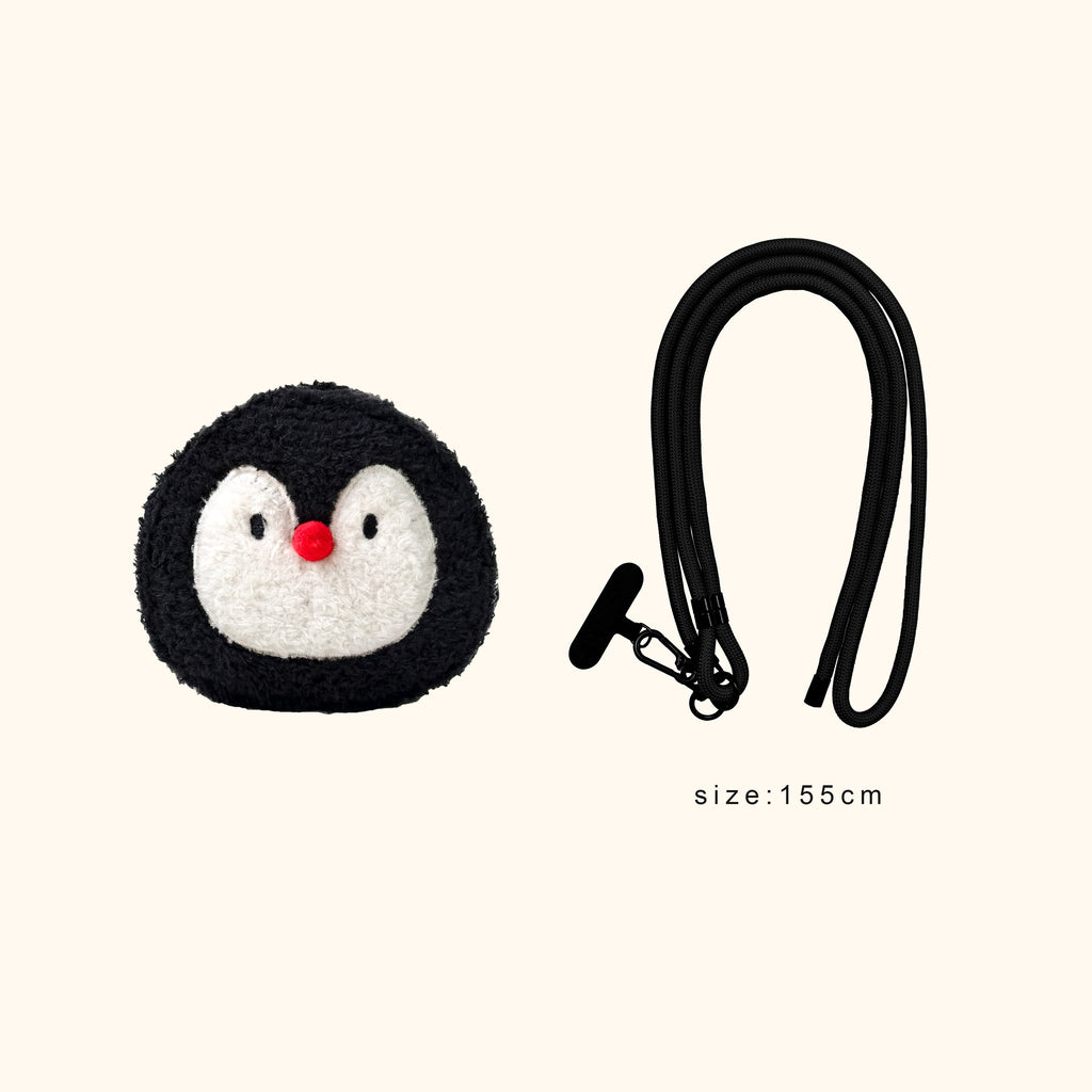 LuLuFun Studio Penguin Plush Mini Pouch – Cute Micro Crossbody Bag