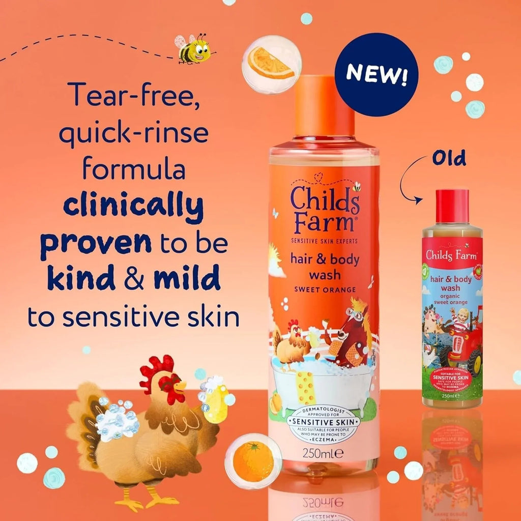 Childs Farm Hair & Body Wash 250ml - Sweet Orange