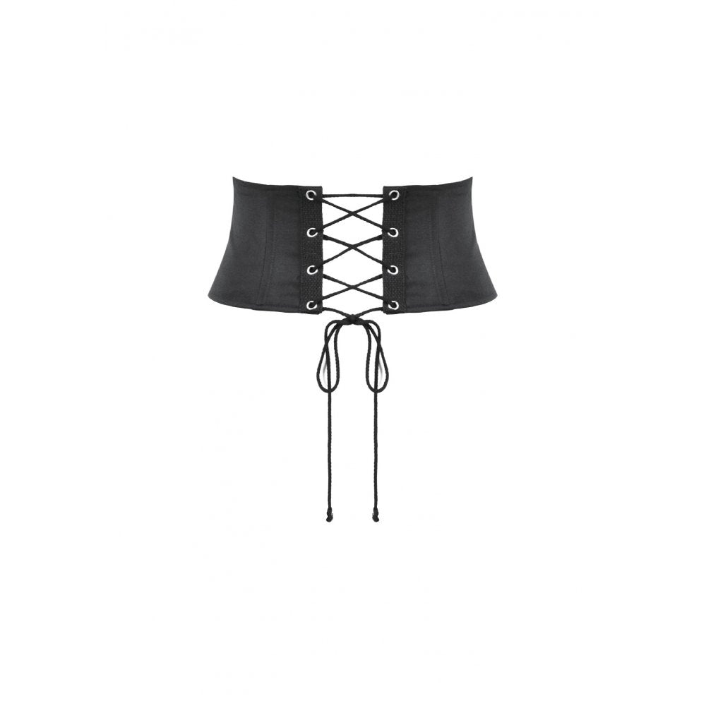 Dark in Love Catriona Gothic Black Corset Waist Belt with Buckles