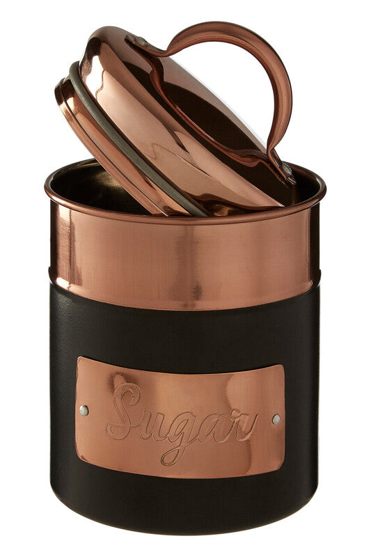 Orsina Prescott Sugar Canister – Charcoal and Copper Kitchen Storage