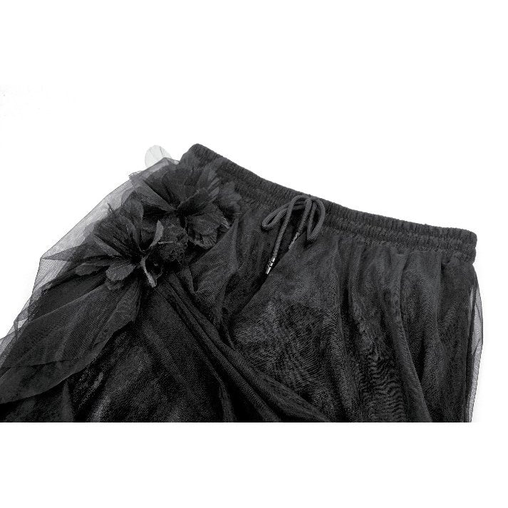 Dark In Love Seraphina Gothic Tulle Maxi Skirt – Black Lace Victorian