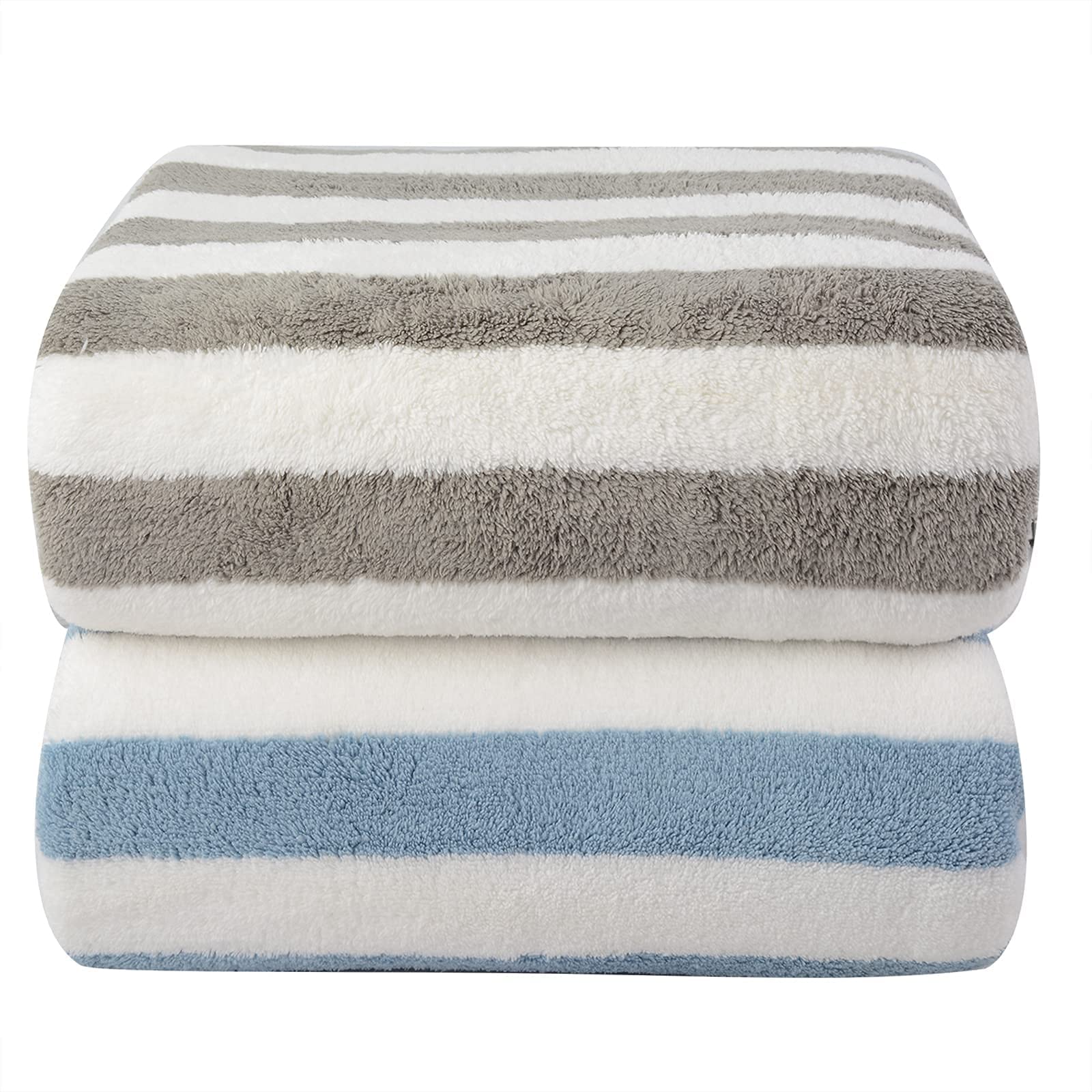 VIVOTE Microfibre Bath Towel – Large Quick Dry Absorbent Bath Sheet, 2 Pack