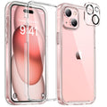 Miracase iPhone 15 Case – Full Body Clear Cover with Screen Protector