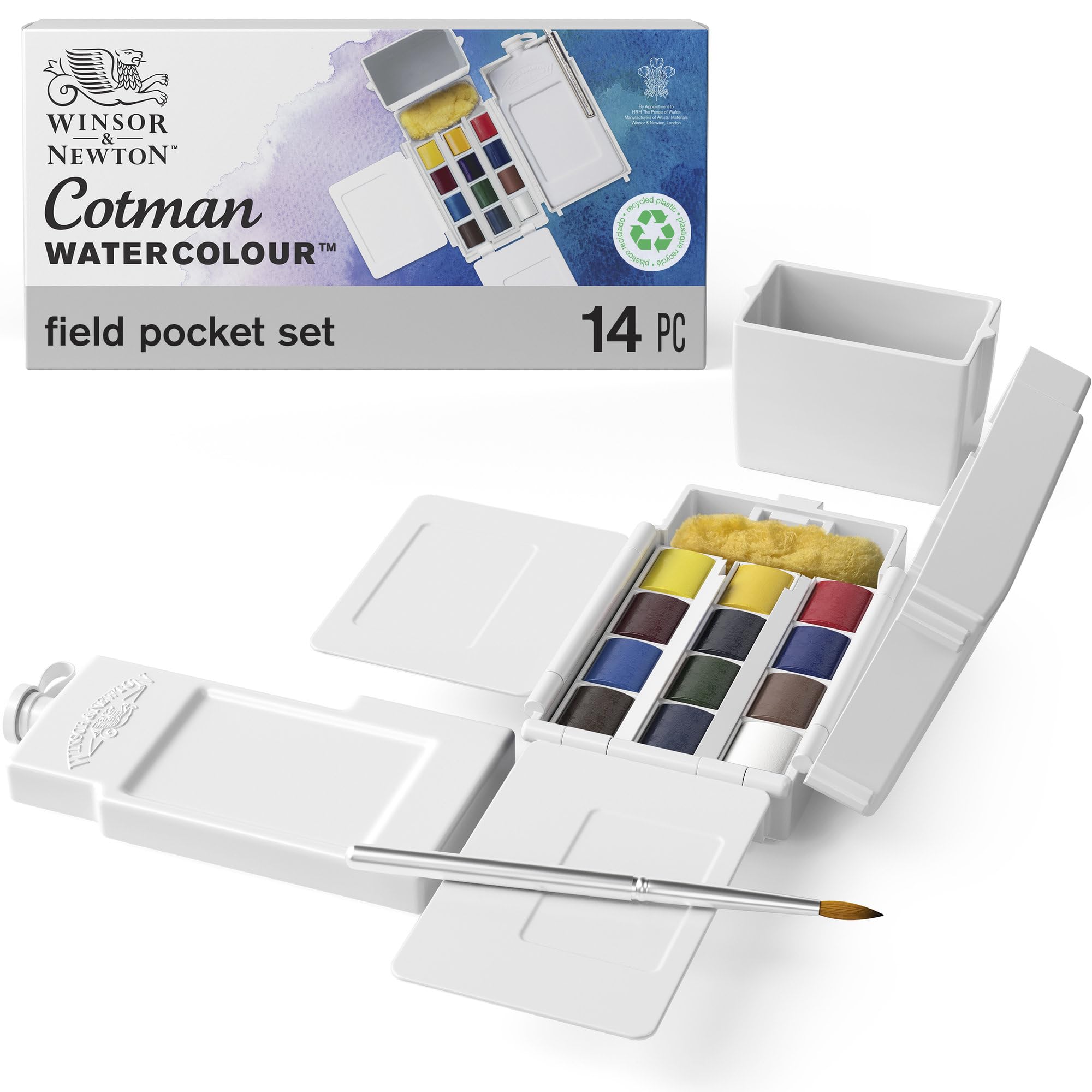 Winsor & Newton Cotman Water Colour Field Box – 1/2 Pans Artist Set
