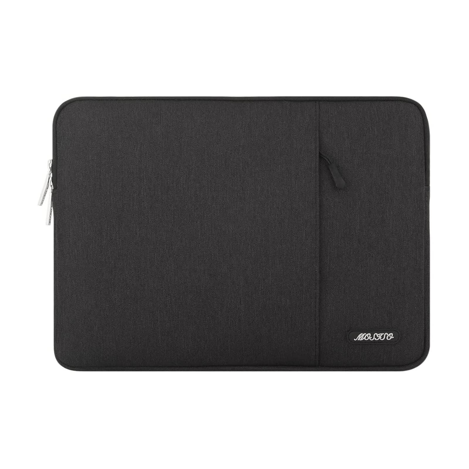 MOSISO 13 inch Laptop Sleeve | Vertical Polyester Case for MacBook - Black