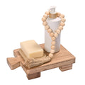 Donmills Wooden Soap Tray – Rustic Wood Pedestal Riser for Kitchen & Sink