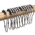 Jolof Store Rustproof Metal Shower Curtain Rings | 12-Pack Nickel Hooks