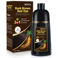 BOJICA Dark Brown Hair Dye Shampoo | 3-in-1 Herbal Gray Coverage - 500ml