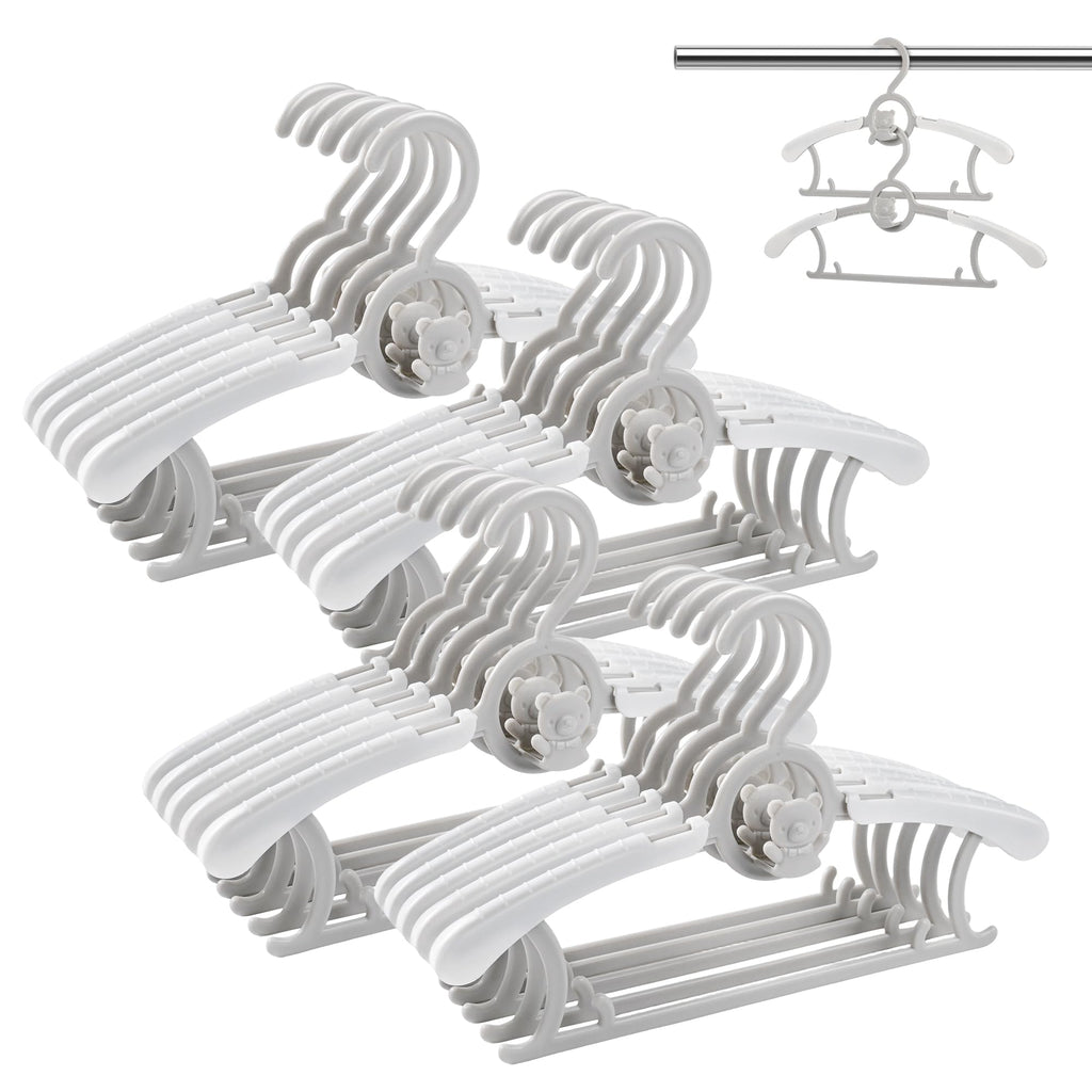 Baby Clothes Hangers 20 Pack, Plastic KidsHangers Space Saving for Closet - image 1