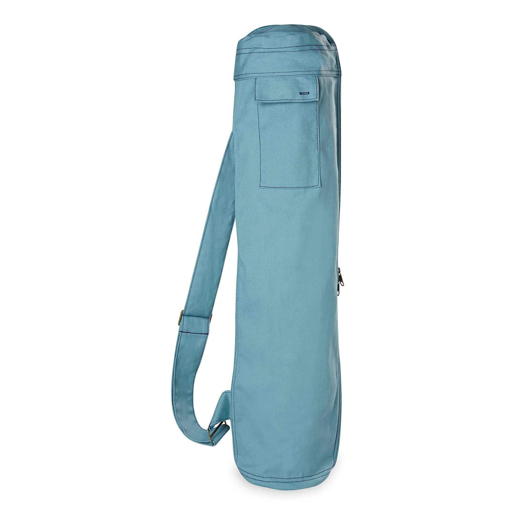Gaiam Cargo Yoga Mat Bag – Embroidered Canvas Carrier with Storage Pocket