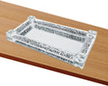 Jolof Store Crushed Diamond Mirrored Glass Vanity Tray – Silver Crystal